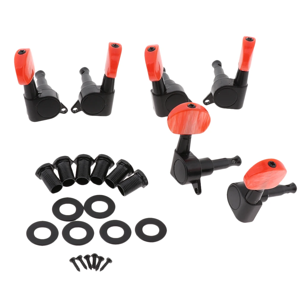 6pcs 3L 3R Guitar String Tuning Pegs Tuners Machine Heads Replacements Part