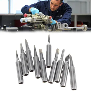 

10pcs Iron Casing Common Lot Lead-Free Solder Iron Tip Electric Soldering Rework Station Iron Tip Silver