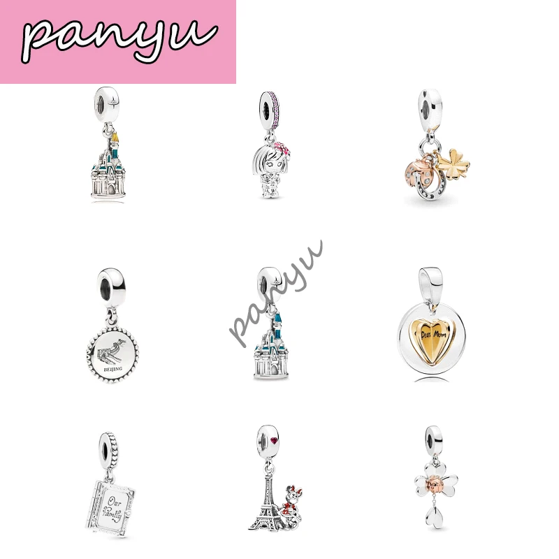 Серебро S925 с новыми струнами подходит для Pandoras очаровательных бусин и кулон в форме сердца для праздника