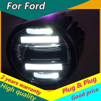 

KOWELL Car Styling Fog Lamp for Ford focus Fiesta fusion mondeo EcoSport LED Fog Light Auto Fog Lamp LED DRL 2 function model