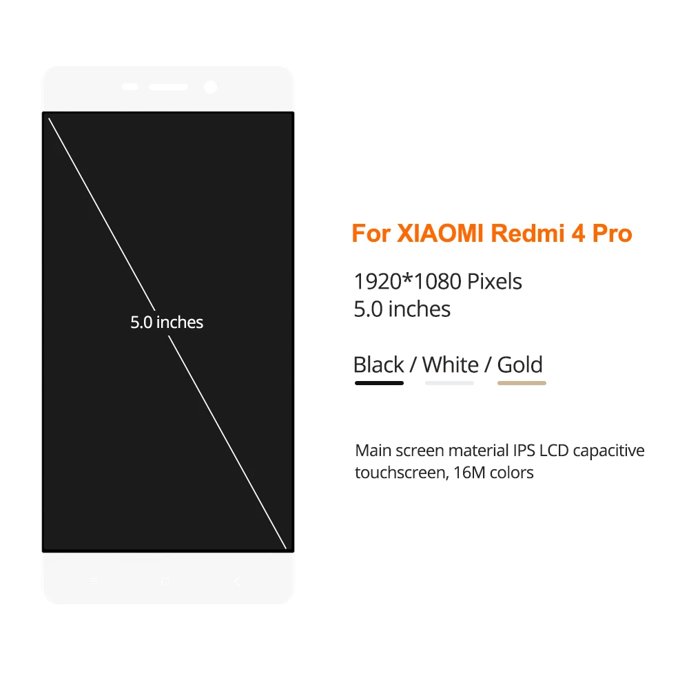 5 0 &quotдля Xiaomi Redmi 4 Pro Prime ROM 32G ЖК дисплей Сенсорная панель дигитайзер Рамка для