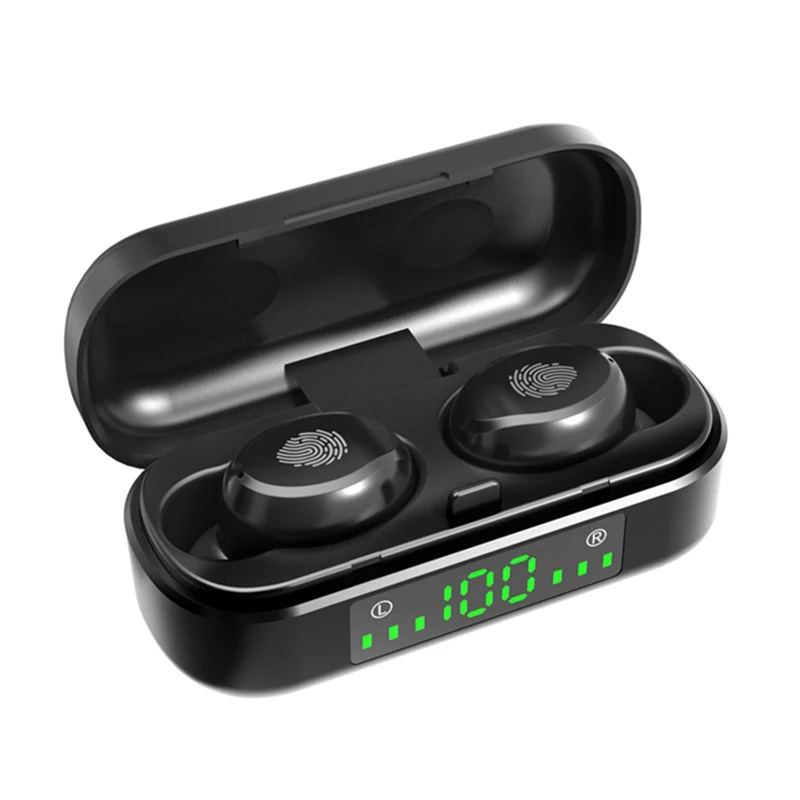

TWS V8 Bluetooth 5.0 Wireless Earphones IPX7 Waterproof Touch Earbuds Hifi Sound Quality LED Digital Display Mini Sports Headset