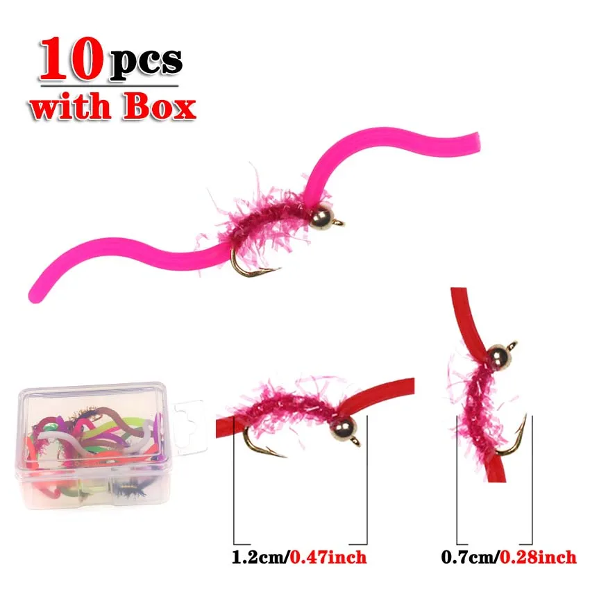 Maggot Fly Fishing Wet Trout Flies Worm Bait for Trout Carp Perch Fishing  Fly Insect Lures - AliExpress