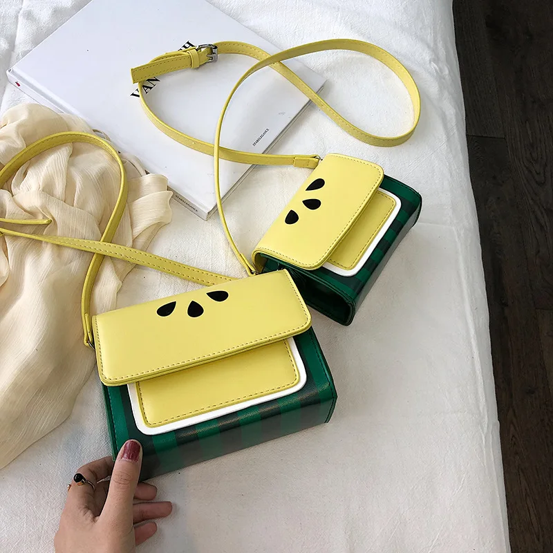 

Textured Bag WOMEN'S Bag 2020 New Style Korean-style Cartoon Square Sling Bag Korean-style Fashion And Personality Crossbody Bag