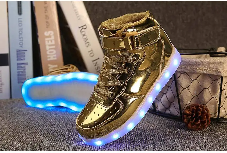 Autumn Winter Children Shoes Men's Shoes Girls Boys Kids Warm Sports Light Shoes USB Charging High To Help Shoes Girls Sneakers