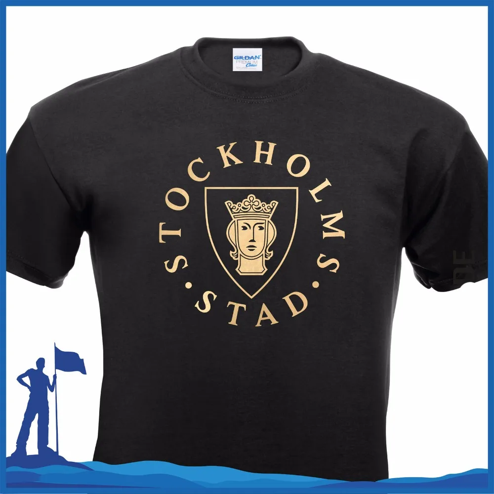 

Casual Short Sleeved Men'S Men'S Harajuku Hip Hop Brand T Shirt Stockholm City Sweden Swedish Tee Shirt