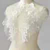 1 Piece 42*20cm Off White Black Delicate Glitter Wedding Veil Head Ornaments Lace Applique Lace Trim Dress DIY Lace Accessories ► Photo 1/6