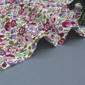 

140x50cm Pastoral Floral Plain Cotton Sewing Poplin Fabric DIY Children's Wear Cloth Make Bedding Quilt Decoration Home 170g/m