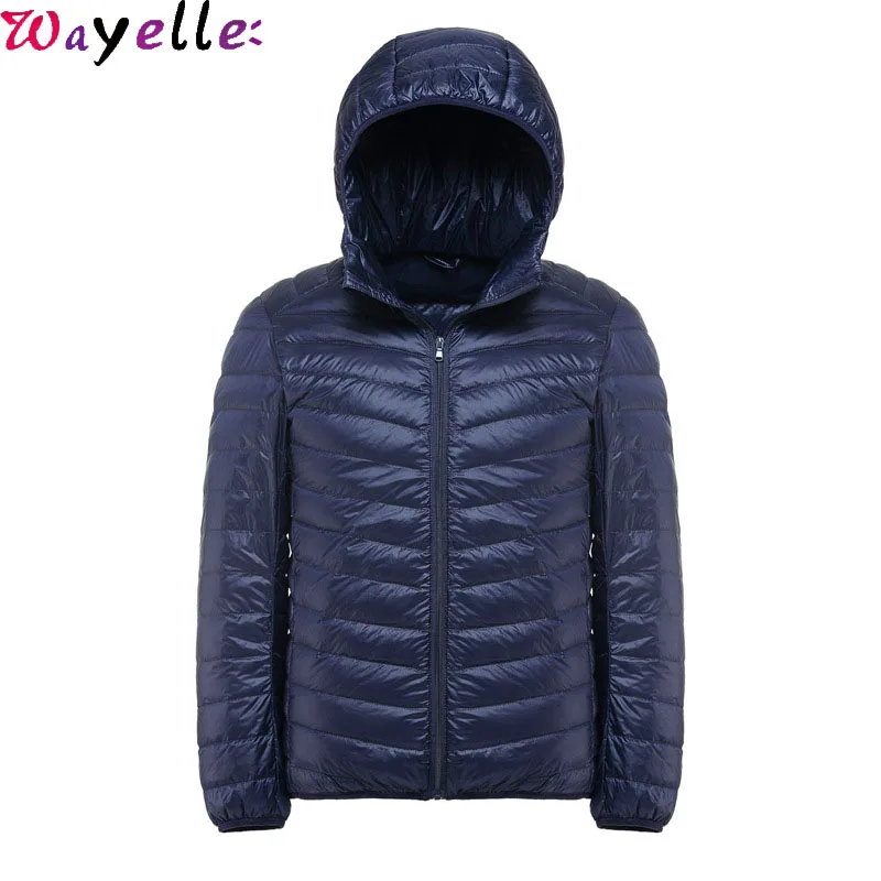 

2019 New Ultralight White Duck Down Jackets Men Autumn/Winter Warm Coats Young Male Windproof Snow Warm Coats Male Hoodie Parka