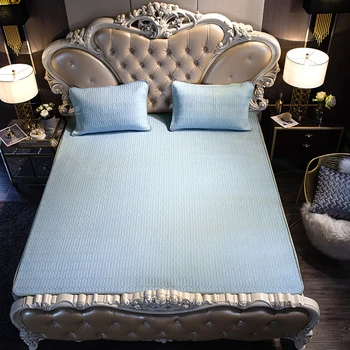 

Folding Rubber Sleeping Mat Summer Cool Mat Soft Comfortable Bed Sheet Protector Mattresses with Pillow Case Machine Washable