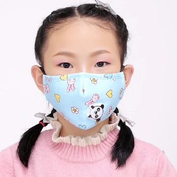

Children's Anti-dust Anti-flu Maks Cute Panda Valve Masks Cartoon Printed Breathable Maks Washable Reusable High-quality Masks
