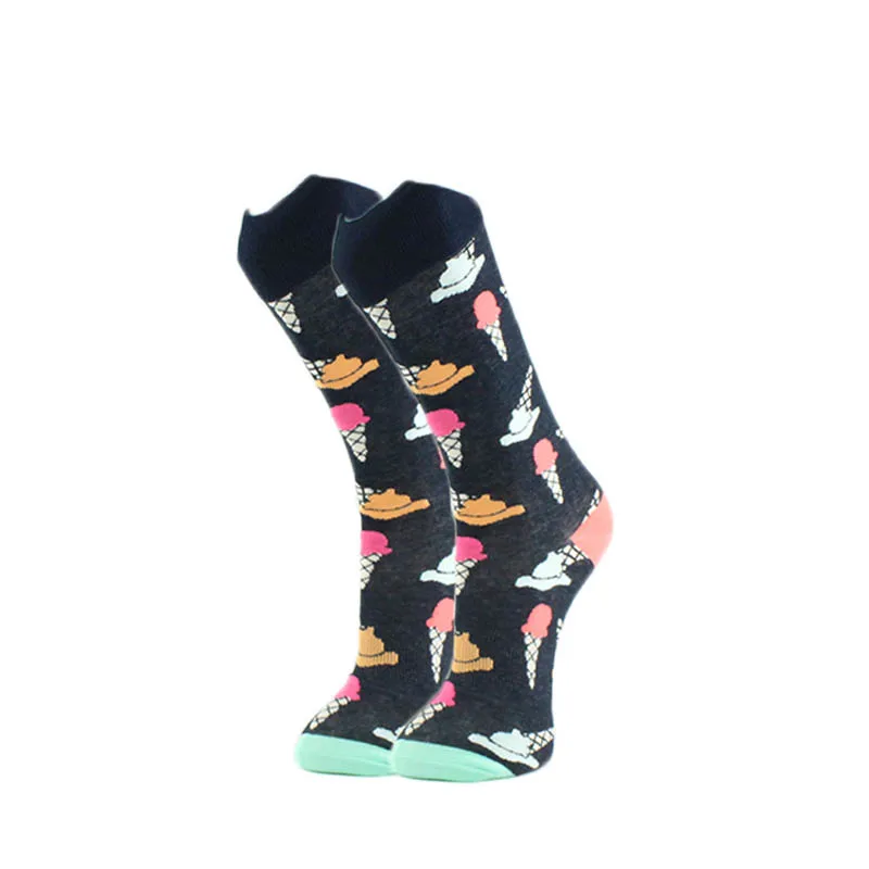 Осенне-зимние носки Harajuku Sokken из чесаного хлопка уличная Красочные мужские носки в стиле хип-хоп забавные носки с рисунками животных