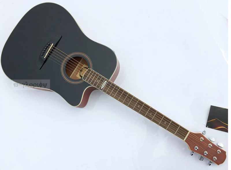 Электроакустическая гитара с эквалайзером тюнер 41 дюймов 6 струн cutway sunburst цветная народная гитара акустическая электрогитара