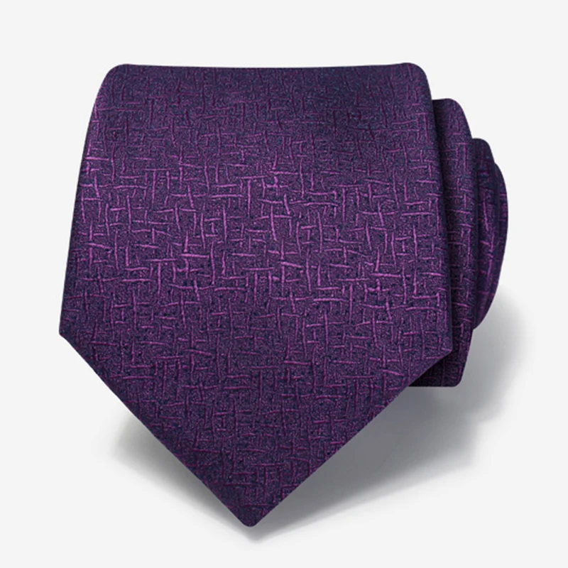 

2021 New Fashion Tie For Men Korean Style Formal Casual Dark Purple 8CM Wide Zipper Necktie Gift Box Designer Brand Cravat