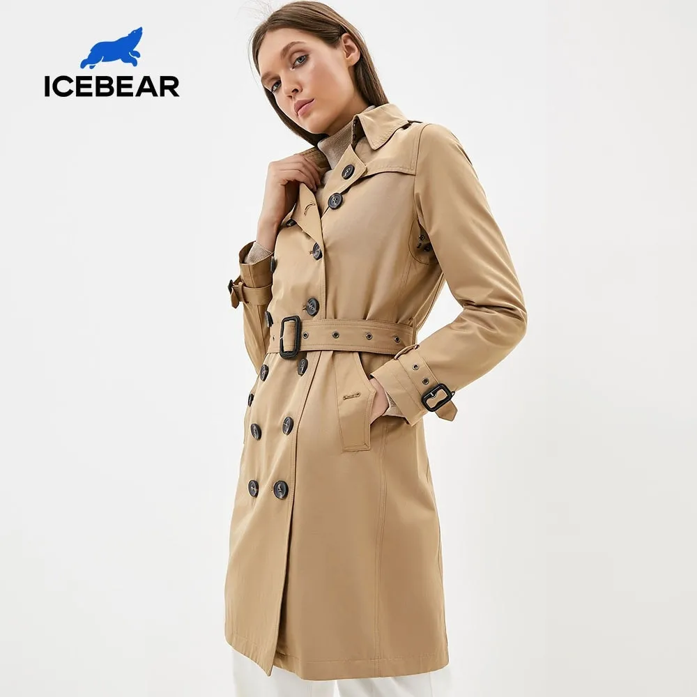 Двубортный тренч ICEBEAR|Плащи и тренчи| |