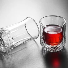 Термостойкая стеклянная чашка с двойными стенками, стеклянная чашка для виски, пивная кофейная чашка, Рюмка для вина, креативная пивная кофейная кружка, чайная стеклянная посуда для напитков