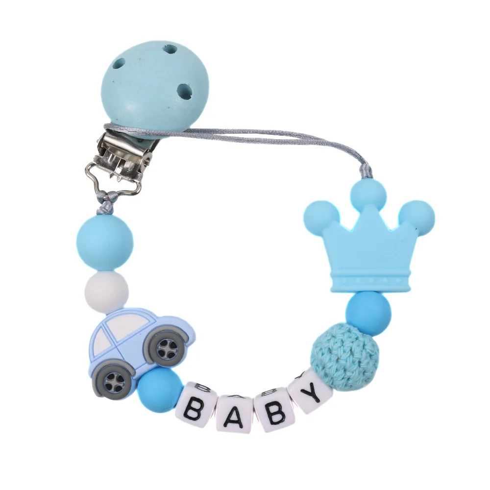 Chupete con nombre Personalizado hecho a mano, clip de chupete, soporte de  cadenas, Chupetero Personalizado, Silicona, regalo para Baby Shower, nuevo