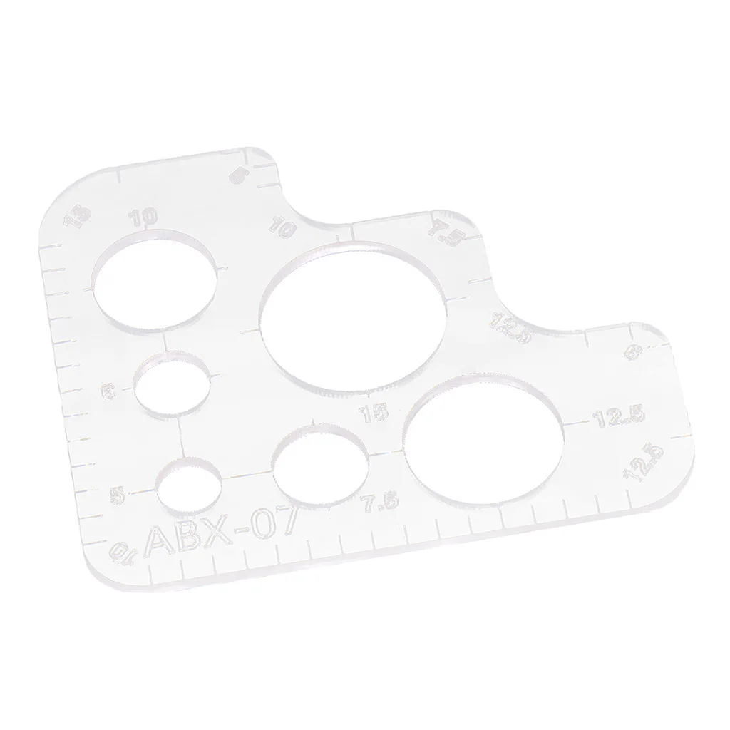 1Pcs Clear Acrylic Stencil Circle Corner Template For Leather Crafts Making