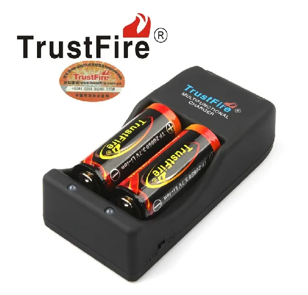 

TrustFire TR-006 Lithium Multi-function Battery Charger + 2PCS TrustFire 26650 5000mAh 3.7V Rechargeable Protected Batteries