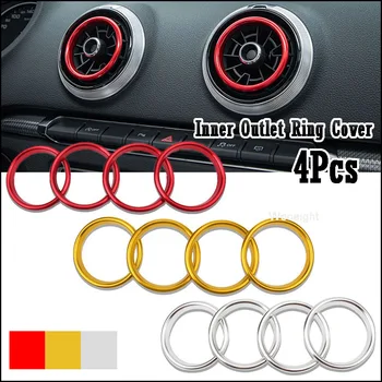 

Wooeight 4x Center Console Air Conditioner Outlet Frame Cover Trim Replacement Ring Styling Fit for Audi A3 8V Q2 2017-2018