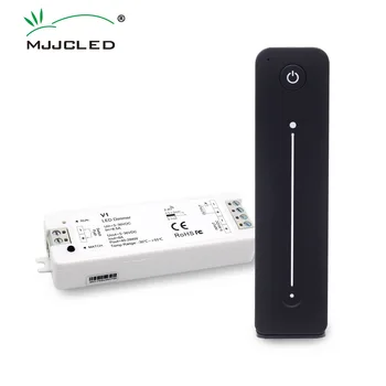 LED Dimmer 12V 5V 24V 36V 8A PWM Wireless RF Switch with 2.4G Brightness Adjustment Touch Remote for Single Color LED Strip V1