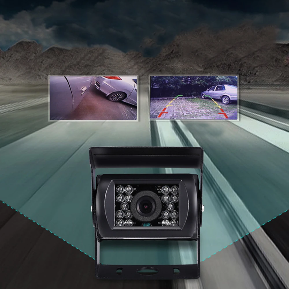 

Waterproof 18 LED Car Rear View Reversing Parking Backup Camera IR Night Vision For 12V 24V Bus Truck Motorhome Van