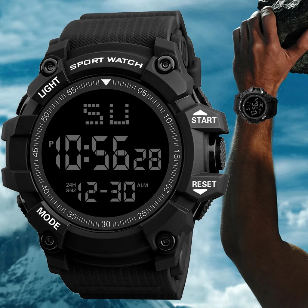 Спортивные часы мужские водонепроницаемые