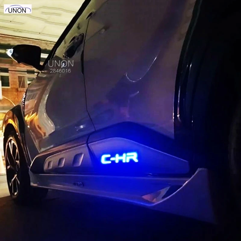Автомобильный Стайлинг ABSCar корпус ниже боковой формовочной полосы декоративное покрытие отделка со светодиодной подсветкой подходит для Toyota C-HR CHR