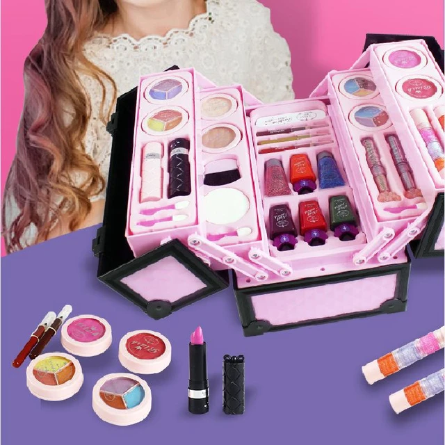 Mofun bebê cosméticos meninas jogos de maquiagem para crianças simulação  vaidade conjunto de mesa maquiagem kit
