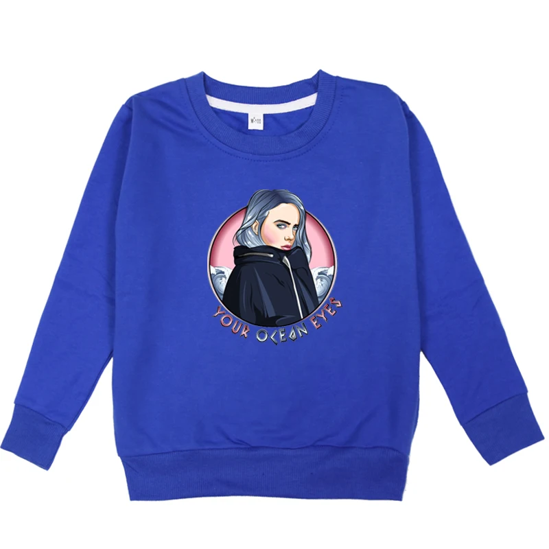Hoodies 9 Новинка; Billie Eilish; толстовки для маленьких мальчиков и девочек; сезон весна-осень; детские толстовки с капюшоном; Лидер продаж; толстовка с длинными рукавами и принтом; детская футболка; одежда - Цвет: Hoodies 9