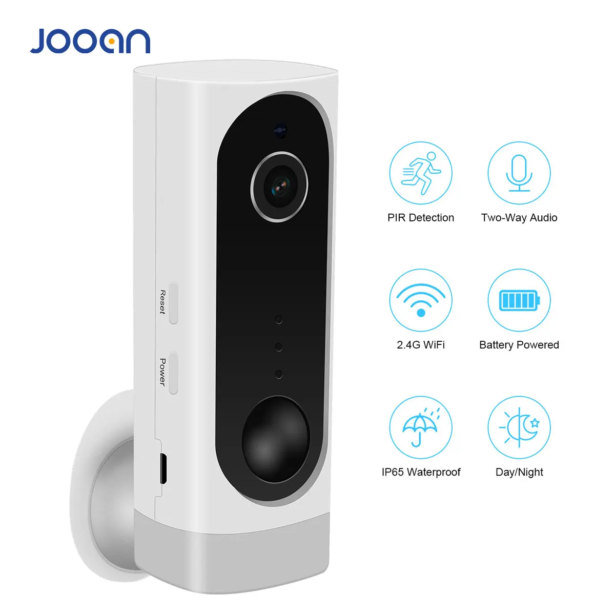 

Jooan Battery-Powered Camera 100% Wire Free 720P Full HD Outdoor Security IP Camera 130 Wide View Angle Rechargeable Ip Camera