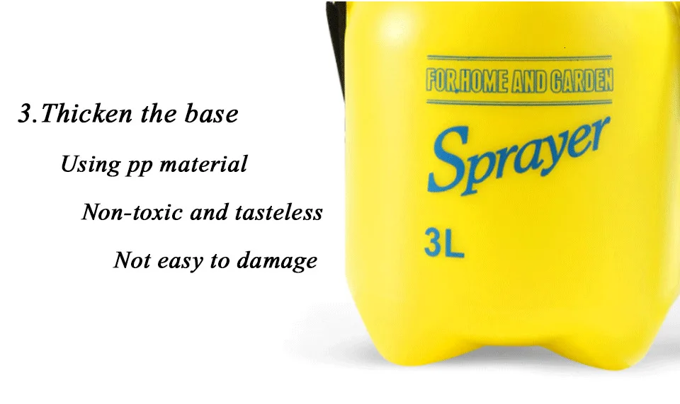 MACETEROS 3L Yellow Shoulder Type Sprayer Small Sprayer Household Manual Pump Watering Flower Spray Pot Gardening Spray Series