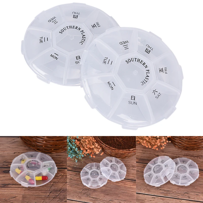 1 шт. практичные Новые мини-Еженедельные таблетки, капсулы, медицинский препарат коробка держатель для хранения Органайзер Контейнер Чехол Коробка для таблеток разветвитель дорожная коробка
