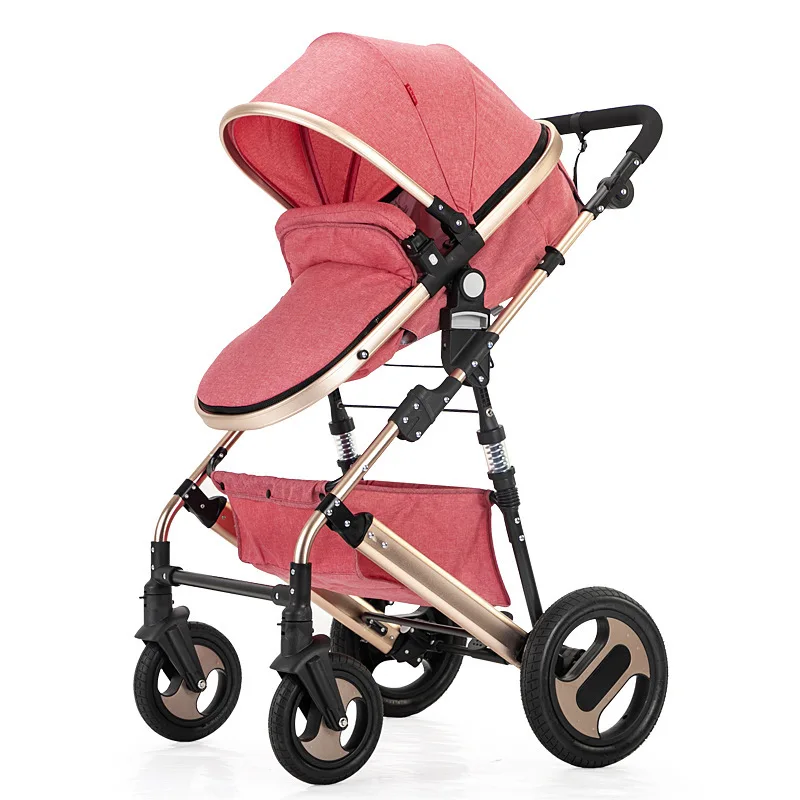 New Arrival  High view stroller light folding ultralight can sit and lie portable baby cart simple umbrella car 
