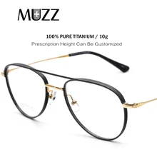100% reines Titan Brille Super Licht Aviator Rezept Brillen Rahmen Myopie Hyperopie Brillen 2021 Breiten Rand Brillen