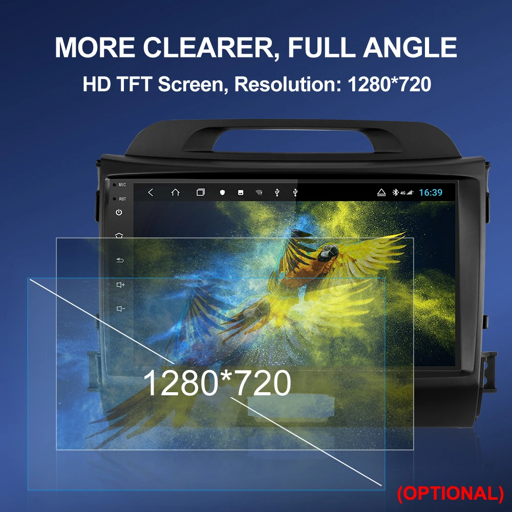  Isudar H53 4G Android 1 Din Auto Radio For KIA/Sportage Car Multimedia Player Octa Core RAM 4GB ROM