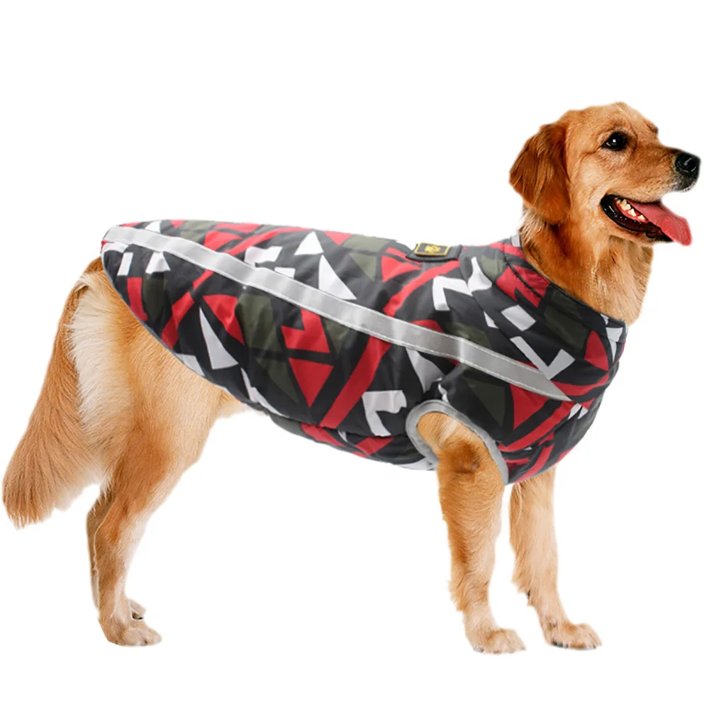 Зимняя одежда для собак, теплая плотная куртка для питомцев, водонепроницаемая одежда для собак, жилет для маленьких, средних и больших собак, лабрадор