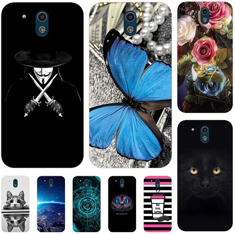 Phone Case For HTC Desire 326 326G / 526 526G Dual Sim 4.7" Relief Cartoon Animal Cat Cover Coque Funda Shell | Мобильные