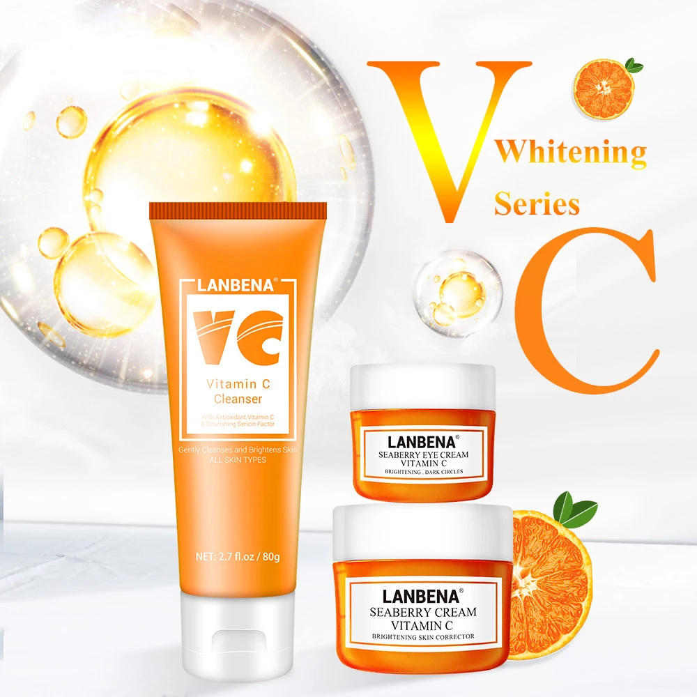 

VC Whitening Series Anti-Oxidant Eye Cream To Fade Fine Lines And Cleansing Milk To Reduce Melanin And Whitening