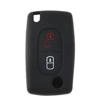 

New Key 2 Button Silicon Remote Folding Shell Case Cover For CITROEN For PEUGEOT Drop Shipping