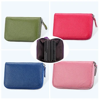 

1Pcs Fashion Zipper Short Wallets Cute Solid Color Coin Purses Red Handbag Female Wallets Leather