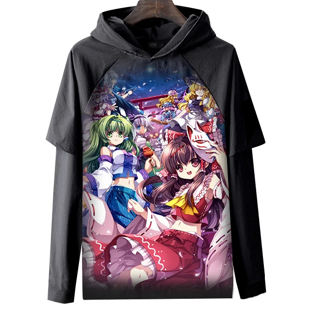 Модная Мужская Женская толстовка с 3D принтом аниме проект TouHou с капюшоном унисекс - Цвет: 7