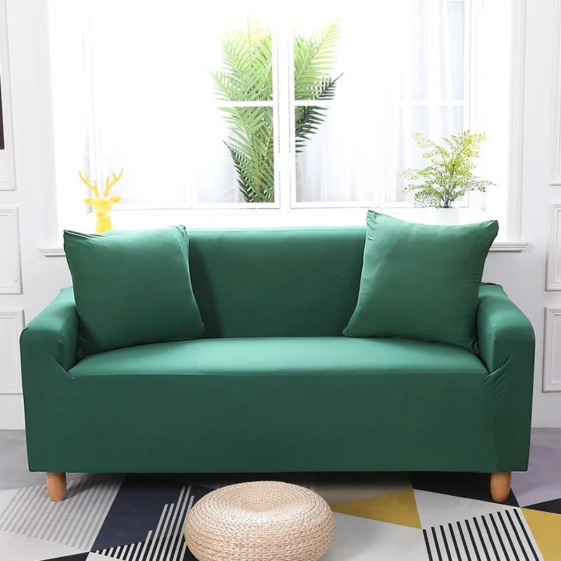 

All Edges Included Versatile Solid Color Thick Elasticity Sofa Cover Sofa Mat Anti-slip Full Cover Four Seasons Universal Combin
