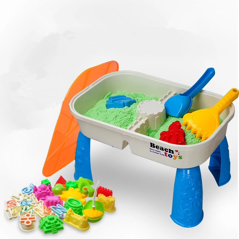 discounted  Children Beach Toy Set Safe Non-toxic Summer Play with Water Sand Table Space Assembled Toy Spatula
