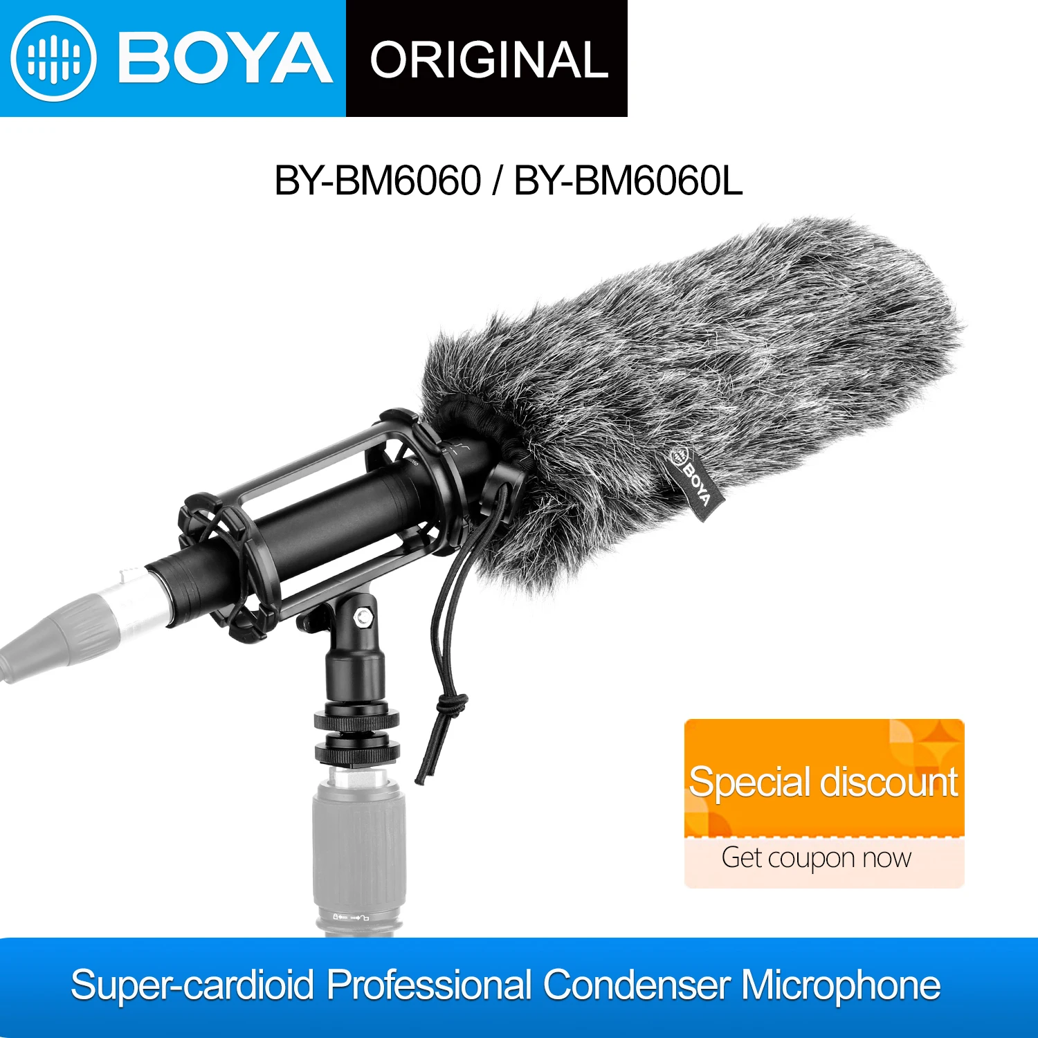 BOYA BY-BM6060 Professional Shotgun Microphone Super-Cardioid Condenser Mic for Canon Nikon Sony Panasonic Video DSLR Camcorder - ANKUX Tech Co., Ltd