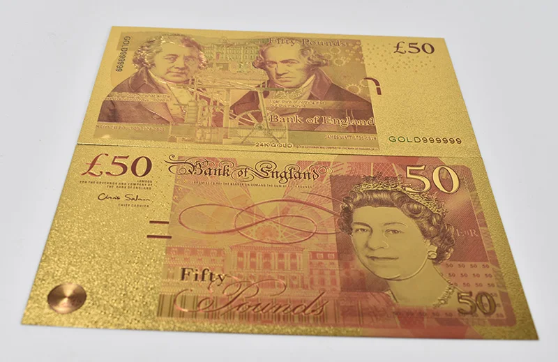 

Gold 50 EuroBanknote Money Paper European Colorful Foil Banknotes with Gold Foil Envelope