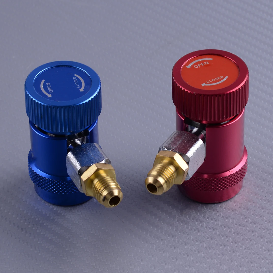 

DWCX 2Pcs Car Refrigerant Air Conditioning Adapter Quick Connector R1234yf Metal Accessories