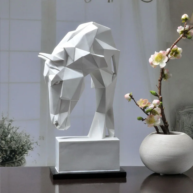 Stongwell Nordic Origami Horse Abstract Sculpture Modern Simplicity Resin Geometric Animal Crafts Home Decoration Ornaments Gift Stongwell Nordic Origami Horse Abstract Sculpture Modern Simplicity Resin Geometric Animal Crafts Home Decoration Ornaments Gift