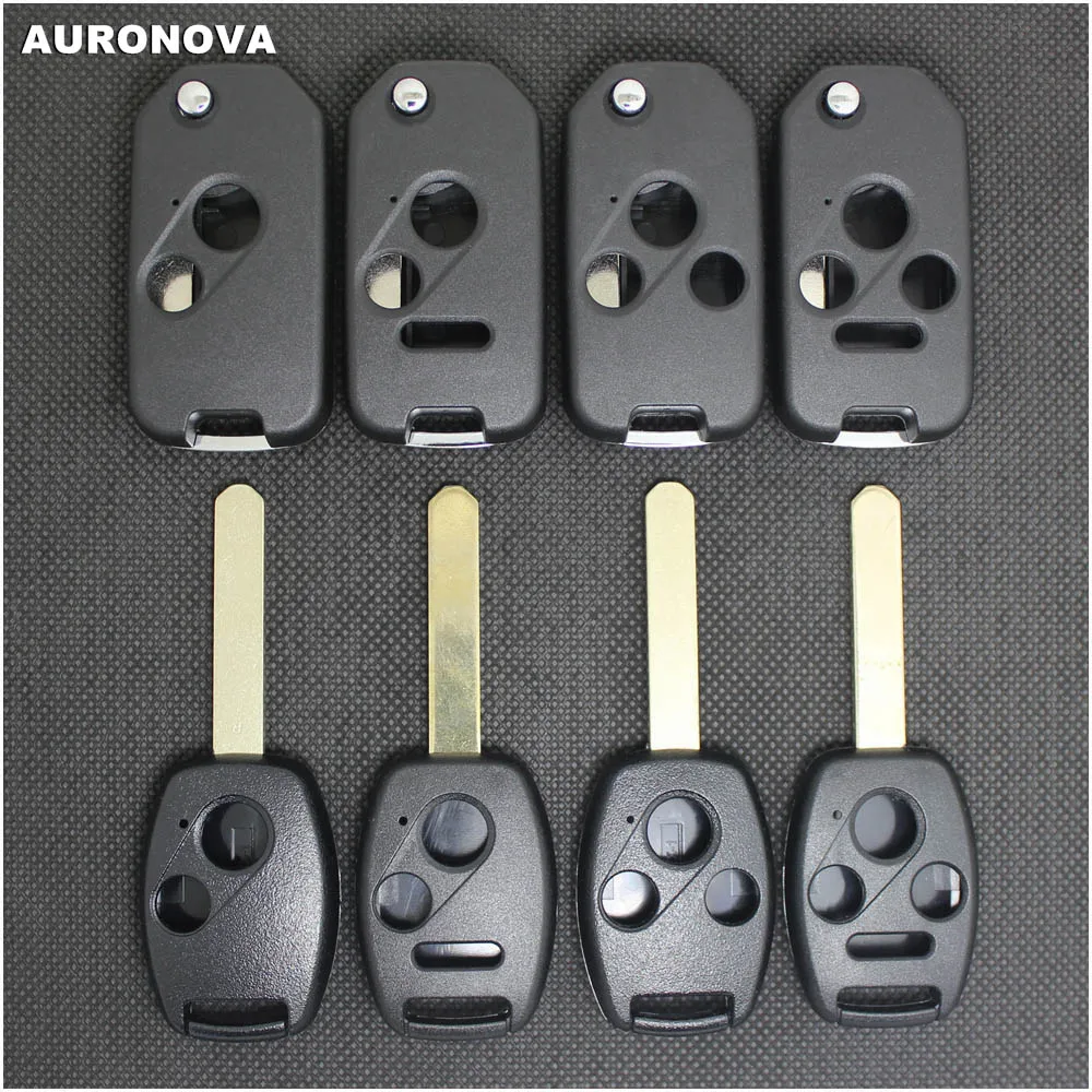 Auronva новый обновленный раскладной чехол для ключей Honda Accord Civic 2006 2011 CRV 2018 Pilot Fit HON66