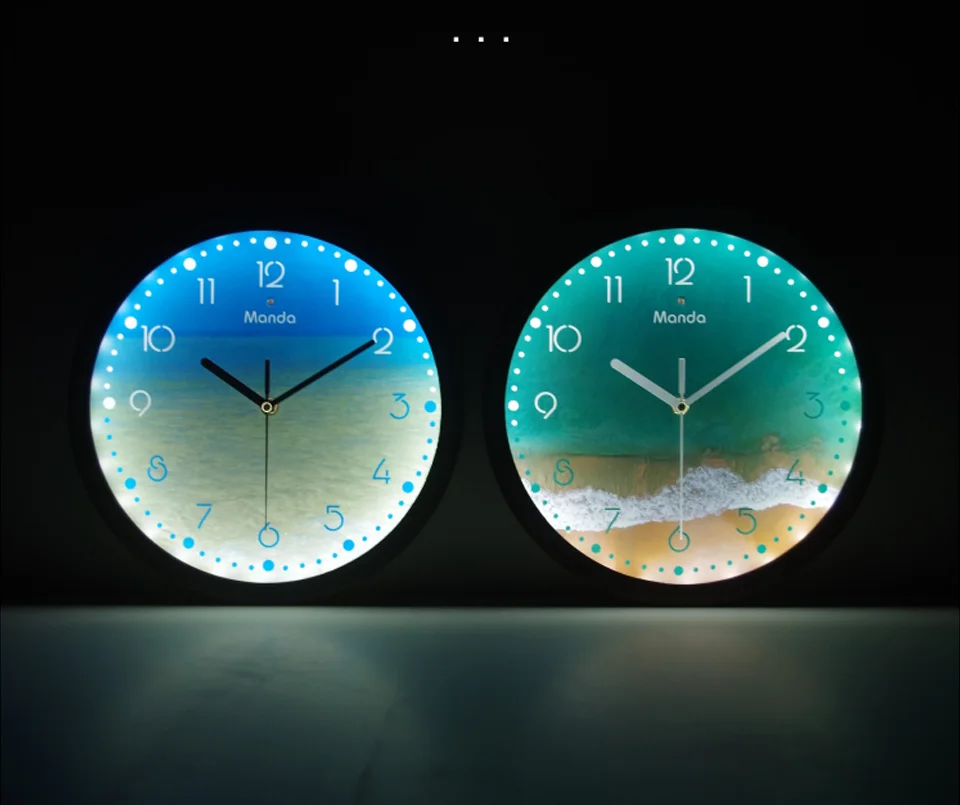 Details about   ø12in Modern Luminous Wall Clock Silent Night Glowing Clock Batteries/UBS Charge 